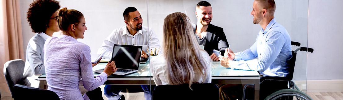 Group discussing customer service needs